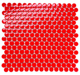Penny Round Vintage Red Porcelain Mosaic Floor Wall Tile Backsplash for Bathroom Shower, Kitchen, Pool Tile, Accent décor